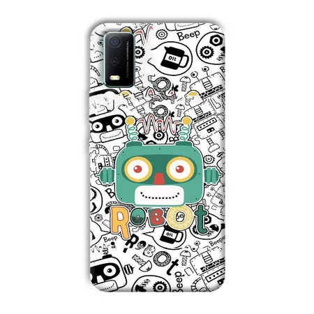 Animated Robot Customized Printed Back Case for Vivo Y3s