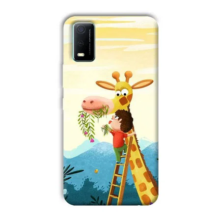 Giraffe & The Boy Customized Printed Back Case for Vivo Y3s