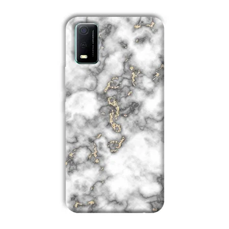 Grey White Design Customized Printed Back Case for Vivo Y3s