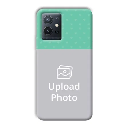 Green Hearts Customized Printed Back Case for Vivo Y75