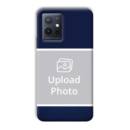 Blue White Customized Printed Back Case for Vivo Y75