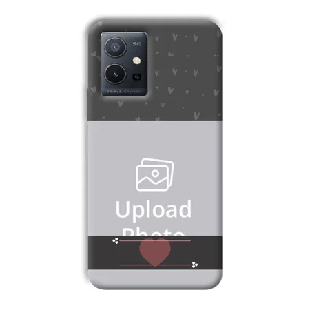 Dark Grey Customized Printed Back Case for Vivo Y75