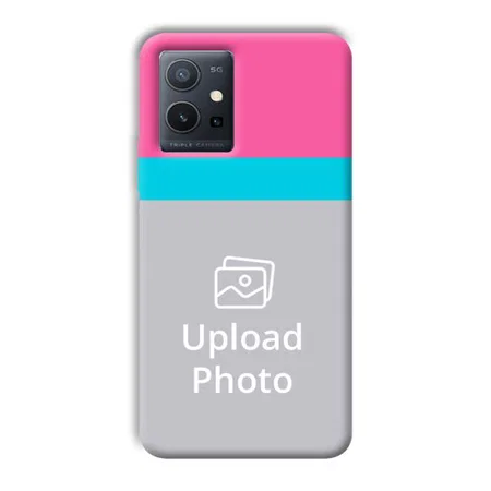 Pink & Sky Blue Customized Printed Back Case for Vivo Y75