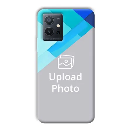Bluish Patterns Customized Printed Back Case for Vivo Y75
