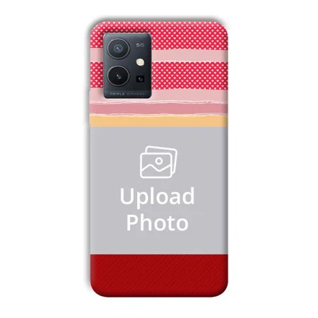 Red Pink Design Customized Printed Back Case for Vivo Y75