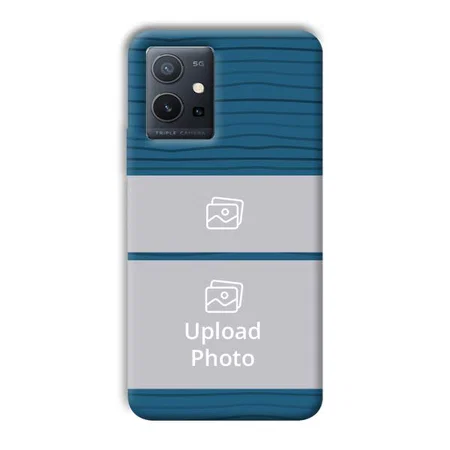 Dark Blue Customized Printed Back Case for Vivo Y75