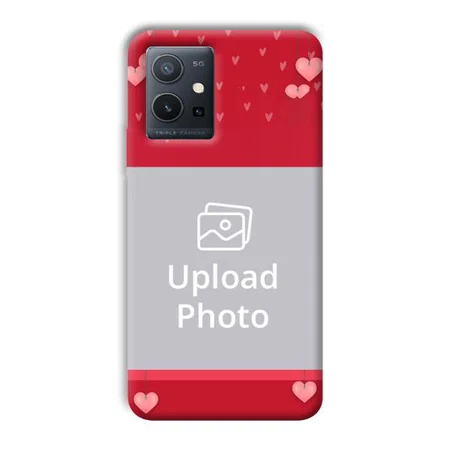 Red Pink  Customized Printed Back Case for Vivo Y75