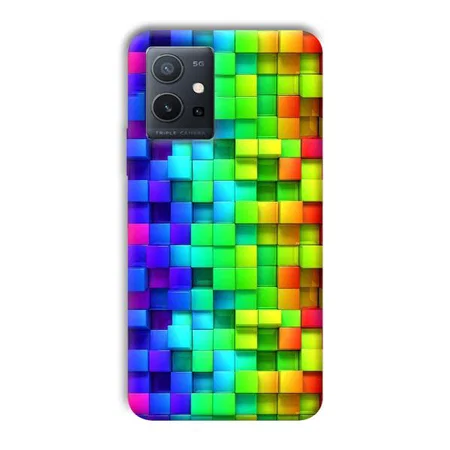 Square Blocks Customized Printed Back Case for Vivo Y75