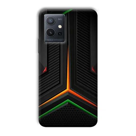 Black Design Customized Printed Back Case for Vivo Y75