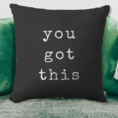 You Got This Minimalist Typewriter Quote Customized Photo Printed Cushion