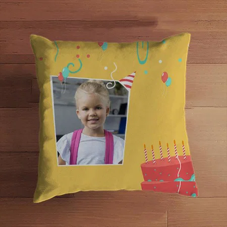 Photo Frame with Cake Design Customized Photo Printed Cushion