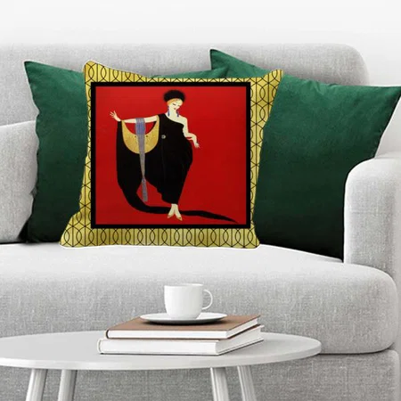 Women Painting Design Customized Photo Printed Cushion