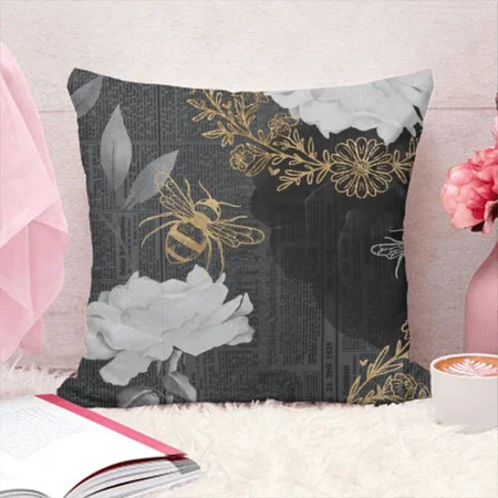 Honey Bee Design Customized Photo Printed Cushion