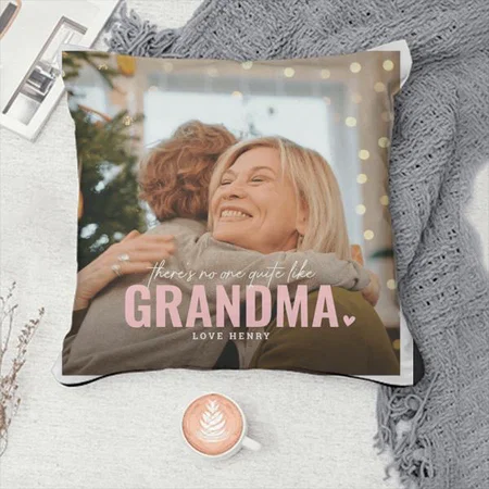 Cute Custom Photo with Love Quote Customized Photo Printed Cushion