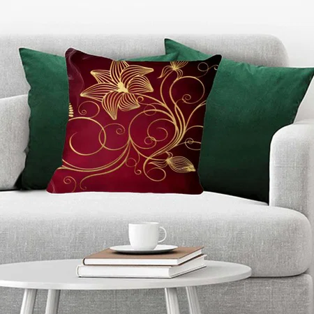 Floral Pattern Design Customized Photo Printed Cushion