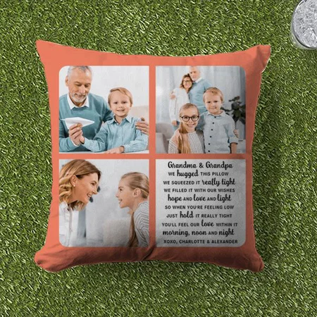 Modern Personalized 3 Photo Customized Photo Printed Cushion