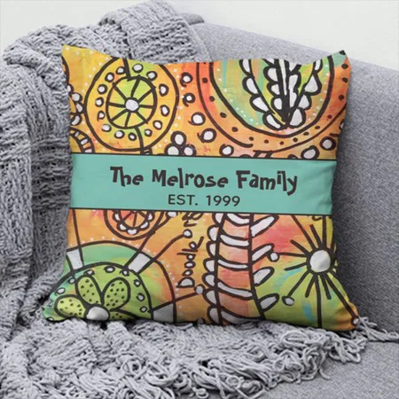 Paint Design Customized Photo Printed Cushion