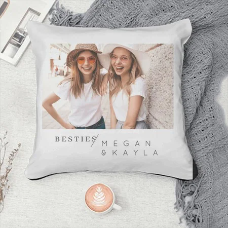 Besties Photo Frame  Customized Photo Printed Cushion