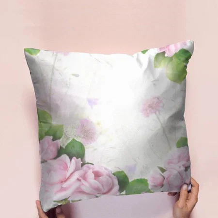 Floral Design Customized Photo Printed Cushion