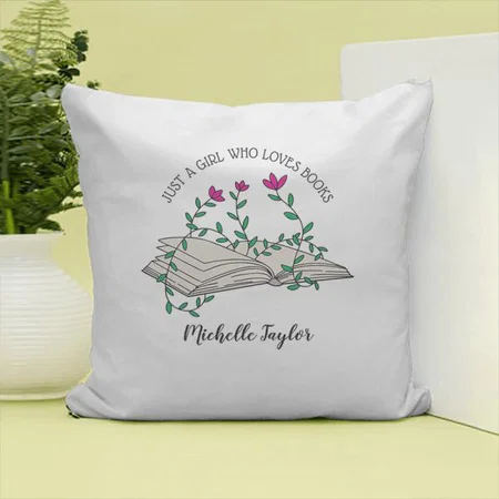 Book Lover Customized Photo Printed Cushion