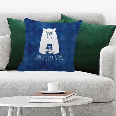 Dada Bear and Me Design Customized Photo Printed Cushion