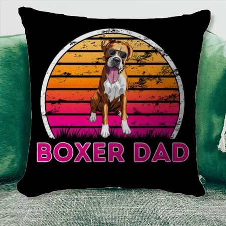 Boxer Dad Customized Photo Printed Cushion