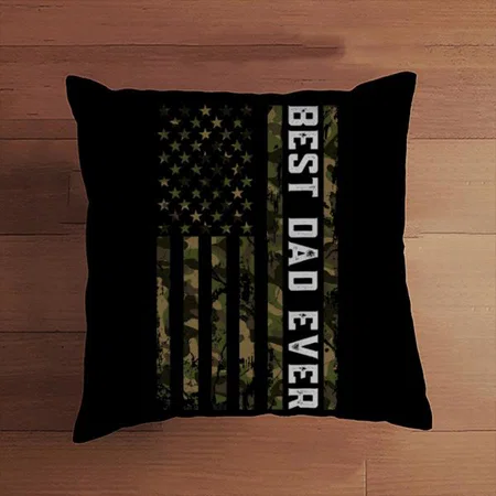 Best Dad Ever Customized Photo Printed Cushion