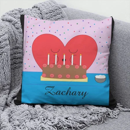 Happy Birthday Design Customized Photo Printed Cushion