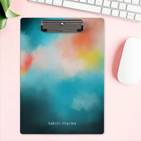 Modern Abstract Painted Galaxy Customized Photo Printed Exam Board