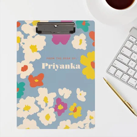 Floral Design Customized Photo Printed Exam Board