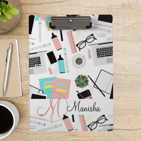 Cute Modern Desktop Pattern Customized Photo Printed Exam Board