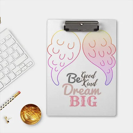 Blush Pink Mermaid Fairy Wings Customized Photo Printed Exam Board