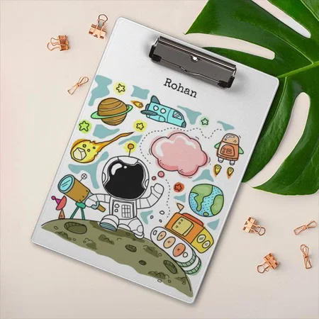Astronaut Design Customized Photo Printed Exam Board