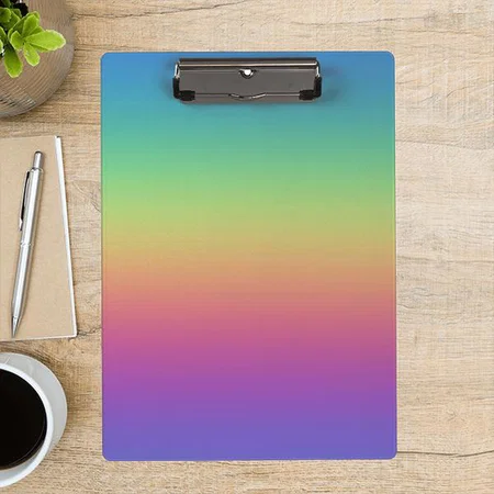 Deep Rainbow Gradient Customized Photo Printed Exam Board