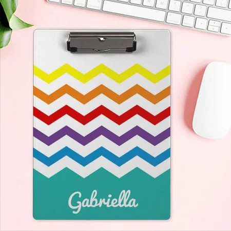 Rainbow Colorful Pattern Customized Photo Printed Exam Board