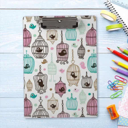 Bird cage Pattern Customized Photo Printed Exam Board