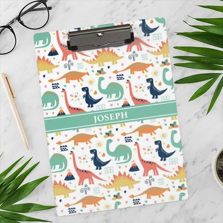 Dinosaur Pattern Customized Photo Printed Exam Board