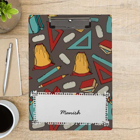 School Geometrical Design Customized Photo Printed Exam Board