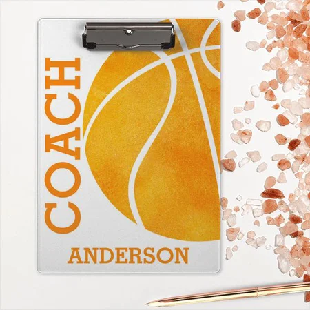Retro Trendy Basketball Customized Photo Printed Exam Board
