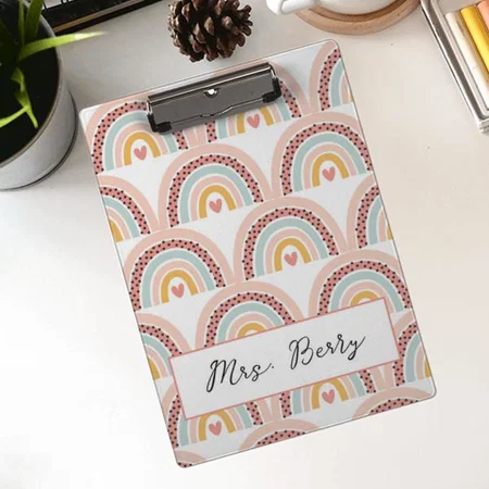 Modern Rainbow Customized Photo Printed Exam Board