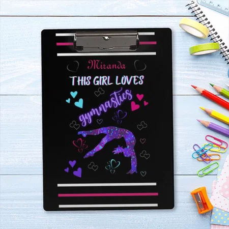 This Girl Loves Gymnastics Customized Photo Printed Exam Board
