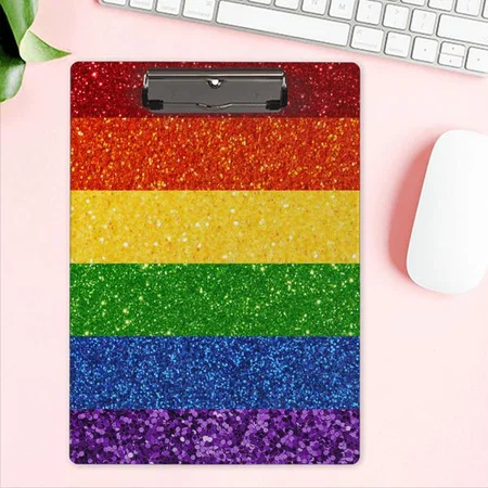 Glitter Rainbow Design Customized Photo Printed Exam Board