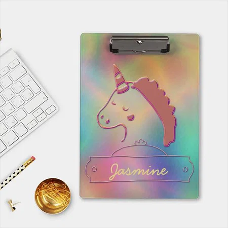 Holographic 3D Unicorn Customized Photo Printed Exam Board