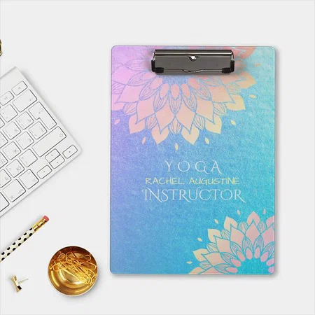 Rose Gold Foil Mandala Customized Photo Printed Exam Board