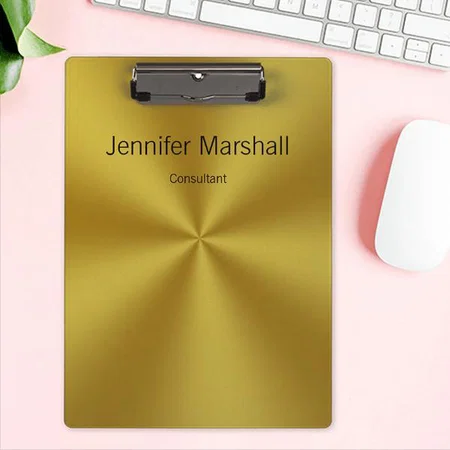 Add Text Faux Gold Customized Photo Printed Exam Board