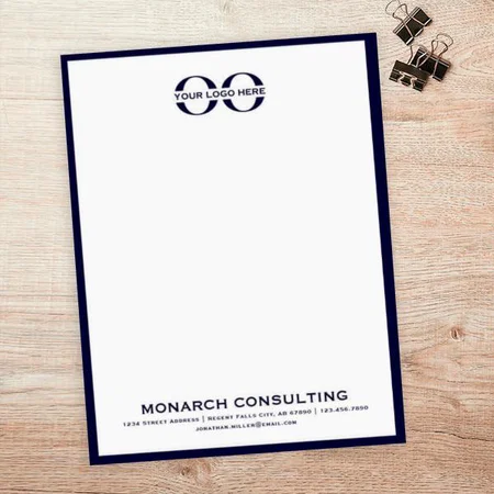 Minimalist Business Logo Customized Printed Letterheads