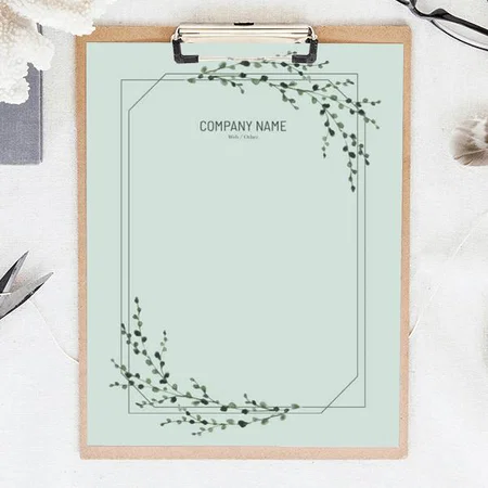 Premium Floral Customized Printed Letterheads