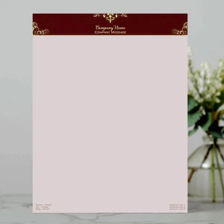 Golden Vintage Customized Printed Letterheads