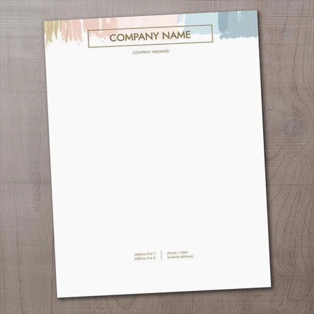 Pastel Colors Customized Printed Letterheads