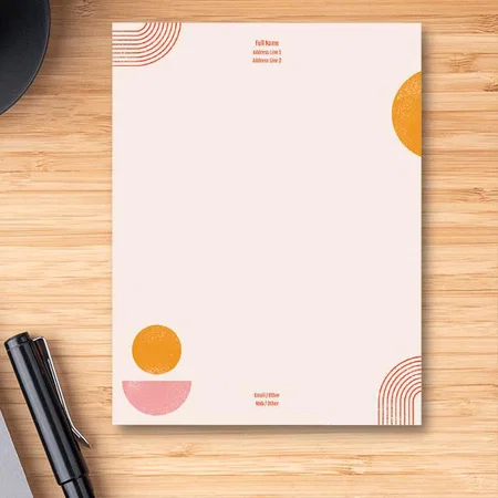 Modern Vector Abstract Shapes Design Customized Printed Letterheads